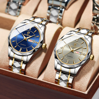 Jam Tangan BINBOND B5552 Tahan Air Bercahaya Model Quartz Fashion Pria dengan Tali Baja Tahan Karat