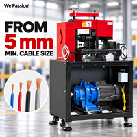 Machine automatique de dénudage de fils WP-128 4KW à entraînement par chaîne, dénudeur de câbles robuste, taille de câble minimale 5mm