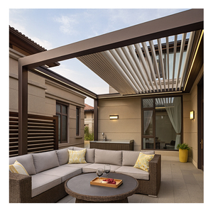 Premium Kwaliteit Custom Achtertuin/Tuin/Patio Louvre <span class=keywords><strong>Pergola</strong></span> Intrekbaar Dak Bioklimatisch Aluminium <span class=keywords><strong>Pergola</strong></span> Met Schuifdak - Product Image 1