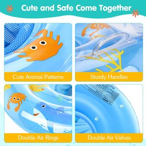 New Style Baby Swimming Float Adjustable Seat Double Layer PVC <b>Inflatable</b> Infant Toddler <b>Pool</b> Float Swim Trainer - Product Image 5