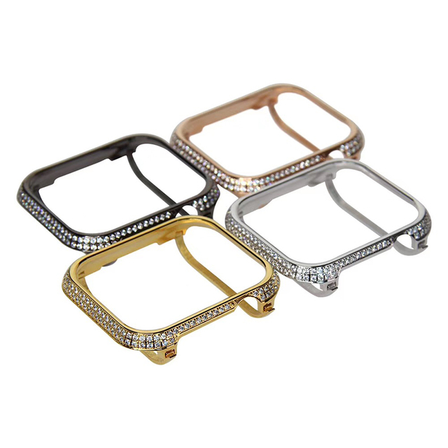 Gorgeous Bling Zircon Crystal Diamond Case Bezel Cover for Apple Watch Series 9 8 7 45mm 41mm