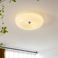 Lampe à beignets en vente chaude style rétro français lumières LED d'intérieur hôtel étude balcon atmosphère fer verre plafond lumière LED
