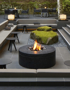 Mesa de Fogata Redonda Personalizable, <span class=keywords><strong>Estufa</strong></span> Multicombustible (Leña/Gas/<span class=keywords><strong>Bioetanol</strong></span>) para Villa, Casa de Huéspedes, Patio Interior y Exterior - Product Image 2