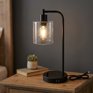 Custom Logo OEM Iron and Glass Material Design Type-c 6000mAh Rechargeable Dimming Modern Bedside Creative Table <b>Lamp</b> - Product Image 1