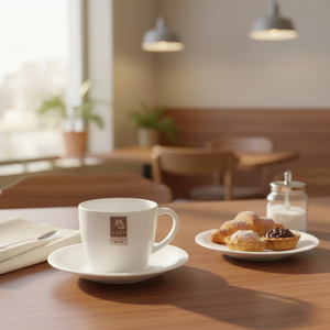 Vendita della fabbrica della porcellana come melaminico bianco di lusso insieme della tazza di caffè - Product Image 2