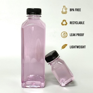 Thân Thiện Với Môi 100Ml 250Ml 300Ml 350Ml 400Ml 500Ml Vòng Và Vuông Dùng Một Lần Nước Trái Cây Lastic Chai Cho Đồ Uống - Product Image 3