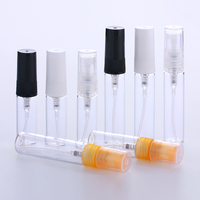 SUMEEAR Atomiseur de parfum portable en verre de 5 ml, rechargeable, avec bouchon pulvérisateur, impression sérigraphique et logo personnalisé pour les parfums