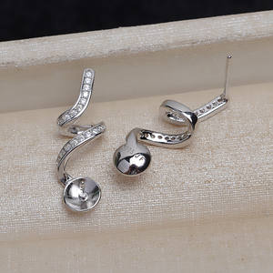 Pendientes de Plata de Ley S925 Estilo Coreano, Hechos a Mano, con 3-5 Perlas, Bandeja Vacía para Accesorios con Decoración de Hongos 4835 - Product Image 4