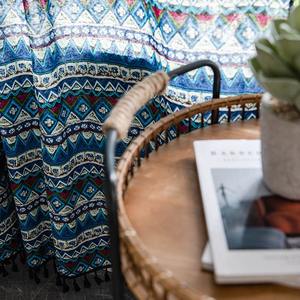 Stile etnico <span class=keywords><strong>tende</strong></span> della finestra soggiorno casa <span class=keywords><strong>tende</strong></span> di dimensioni personalizzate con nappa per la casa - Product Image 4