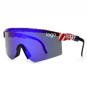 2022 Custom logo Cost-effective Outdoor Bike Bicycle Cycling Driving Running UV400 Windproof PC Sport Sunglasses