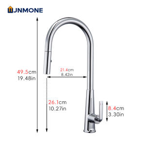 Pulverizador de latón moderno de lujo, grifo extraíble para fregadero de cocina, filtros de agua extraíbles, rotación de 360 °, grifo mezclador frío y caliente para Cocina - Product Image 3