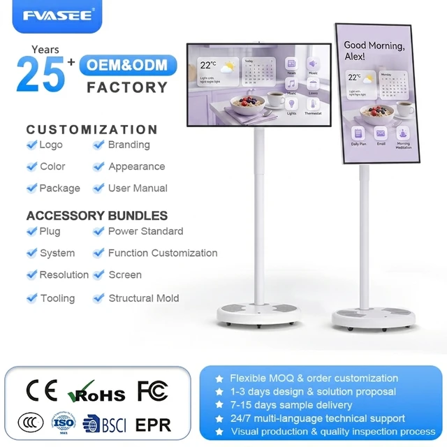 Portable Smart Touch Screen TV Display 8-core Android 13 Portable Tv for Home Lcd Mobile Touch Screen Monitor 8g+128g
