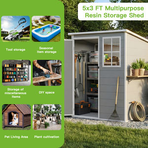 <span class=keywords><strong>Abri</strong></span> <span class=keywords><strong>de</strong></span> <span class=keywords><strong>jardin</strong></span> extérieur en PP imperméable, résistant à la décomposition, écologique, 5*3 pieds, avec plancher, <span class=keywords><strong>pour</strong></span> usage extérieur - Product Image 5