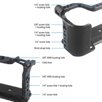 Cage pour caméra RingTeam ZV-E10 II, cadre d'extension protecteur en alliage d'aluminium pour Sony ZV-E10 Mark2 avec rail NATO et support griffe froide