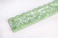 Règle de Mahjong de Luxe Moderne Pliable Portable en Acrylique Vert Coquille de Haute Qualité, Base de Cartes Américaines à Motif Nacre, Ensemble de 4 Pièces