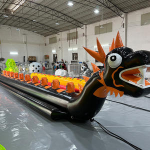 풍선 게임 10 인 물 게임 용 디자인과 풍선 견인 비행 물고기 PVC 풍선 바나나 보트 - Product Image 4