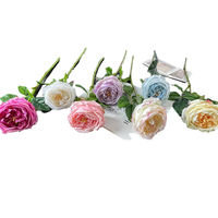 DREA Roses artificielles modernes faites à la main de qualité supérieure, roses chou-fleur, technique de moulage en tissu toucher réel, prix de gros usine