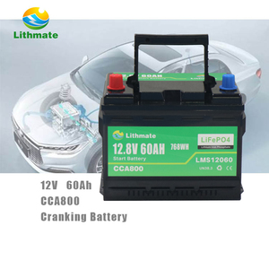 Chu kỳ dài cuộc sống CCA 800 <span class=keywords><strong>12</strong></span> <span class=keywords><strong>Volt</strong></span> LiFePO4 cranking pin lithium xe <span class=keywords><strong>12</strong></span> V 60Ah - Product Image 1