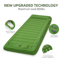 E-RIKE Matelas de couchage gonflable ultraléger personnalisé en polyester pongé TPU, épaisseur 10 cm, avec pompe à pied, pour le camping