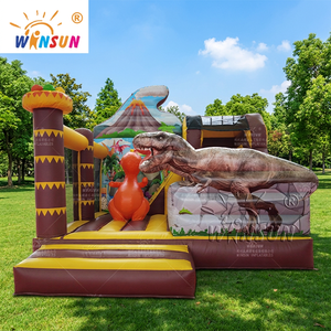 WINSUN Castillo Inflable Grande de Dinosaurios, Trampolín Inflable de Dinosaurios para Diversión - Product Image 1