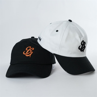 Gorra de Béisbol Personalizada OEM de 5 Paneles con Logotipo Bordado en Relieve, Gorra de Béisbol de Dos Tonos con Talla Ajustable para Hombre
