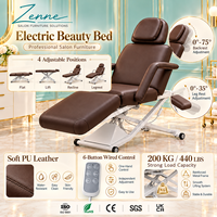 Fauteuil de beauté électrique, lit facial, dossier et repose-pieds réglables, télécommande filaire pour salon de beauté, spa, massage, soins de la peau