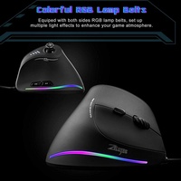Souris de jeu verticale Souris ergonomique RGB 10000 CPI Souris filaire réglable avec boutons programmables pour ordinateur PC portable