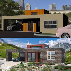 घूँट घर किट सैंडविच पैनल पूर्वनिर्मित घर Quacent लक्जरी Minimalist आधुनिक डिजाइन लकड़ी Prefab घरों विला - Product Image 2