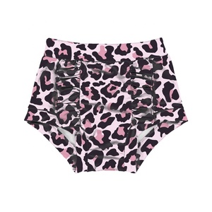 Celana Pendek Bayi Perempuan Motif Leopard Cetak Kustom Musim Panas OEM, Celana Pendek Bayi Baru Lahir, Celana Pendek Anak Pinggang Tinggi - Product Image 2