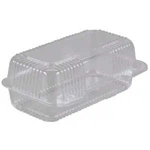 Duurzaam Verpakking Diepe Duidelijke Scharnierende Plastic Container, Bops Clamshell Voedsel Weg Te Nemen Doos Voor Cake, Hotdog