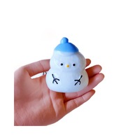 Jouet Squishy Bonhomme de Neige de Noël Adorable en TPR, Doux au Toucher Silicone, à Remontée Lente, Jouet Anti-Stress à Presser, Idéal pour les Fêtes d'Hiver et les Chaussettes de Noël