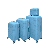Maleta de aluminio multifuncional a la moda, 3 piezas, estuche rígido SKD, juego de bolsas, producto, carrito, equipaje