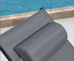 Ensemble de chaises longues de patio modernes toutes saisons, 2 fauteuils inclinables réglables avec petite table d'appoint pour <span class=keywords><strong>jardin</strong></span>, balcon, piscine, villa - Product Image 4