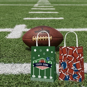 Rugby Gift Paper <strong>Bags</strong> with Handles Touch Down <strong>Football</strong> <strong>Party</strong> Favor <strong>Bags</strong> Kids Treat Candy Goodies <strong>Bag</strong> for Sports <strong>Party</strong> Supplies - Product Image 5