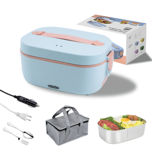 New Custom 1.5L/1.8L Lunchbox Portable Bento Food Warmer 304 Stainless Steel Car Home 5 In 1 Mini Electric Heating Lunch Box