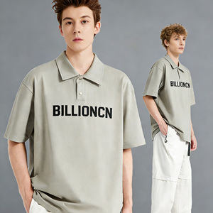 Camisetas Personalizadas con Logotipo para Hombre, 100% Algodón Tejido, Diseño Liso, Antiarrugas, Manga Corta, Ropa Deportiva Informal, Camisetas de Golf para Negocios - Product Image 1
