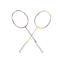 Raquettes de badminton de conception nouvelle avec fibre de graphite Toray tissée 1K, 32 lb avec cadre de tige de 6,8 mm, raquette de badminton