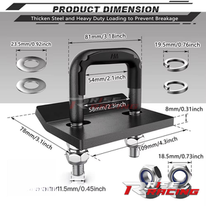 <span class=keywords><strong>Prix</strong></span> usine – Nouveau stabilisateur anti-oscillation robuste de 2 pouces avec boulon en U, tendeur de remorque, fixation facile, pièces pour remorques - Product Image 4
