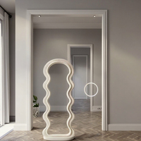 2025 moderne personnalisé pleine longueur mur miroir de sol haute définition tissu doux décoratif pour tendance salon moderne