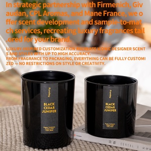 Ventes en gros <span class=keywords><strong>de</strong></span> bougies parfumées en cire <span class=keywords><strong>de</strong></span> soja personnalisées, dans un gobelet en verre noir, ensemble <span class=keywords><strong>de</strong></span> bougies d'aromathérapie <span class=keywords><strong>de</strong></span> luxe pour la maison - Product Image 6