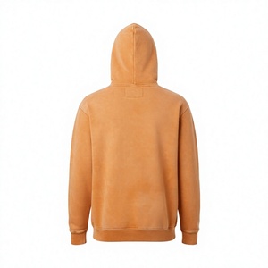 <b>Men's</b> Hooded Fleece Sweatshirt Solid Color Pocket Casual Autumn Wear Regular Fit 100% Cotton Knitted <b>Pullover</b> - Product Image 3
