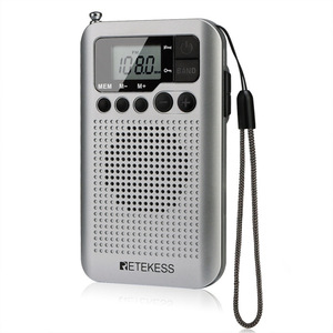 RetekeSS Portable Radio FM AM LCD Display Battery Powered With Antenna And Strap - Product Image 2
