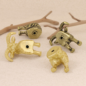 Poignée de porte en laiton créative tête de mouton et queue de mouton signifiant un début et une fin, poignée de tiroir. - Product Image 4
