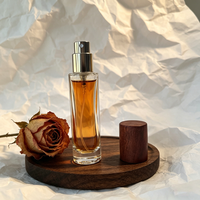 Flacon pulvérisateur de parfum en verre cylindrique transparent 15 ml, emballage vide avec pompe et impression sérigraphique