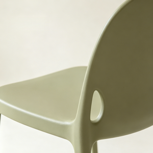 Chaise de salle à manger en plastique moulé intégré de style nordique, empilable, avec dossier minimaliste, pour <span class=keywords><strong>la</strong></span> maison, le café, le restaurant - Product Image 5