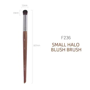 2024 New Factory wholesale Spot sale Wood handle Aluminium ferrule Luxury Vegan makeup brushes