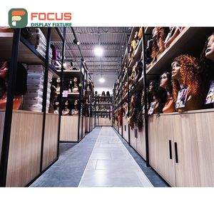 ชั้นวางวิกผมขนาดใหญ่แบบตั้งพื้นหลายชั้น ชั้นวางโชว์สินค้าร้านทำผม - Product Image 6