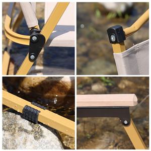 كراسي قطبية رخيصة قابلة للطي محمولة قابلة للطي في الهواء الطلق للتخييم كراسي كرميت أنابيب فولاذية متينة للسفر والرحلات - Product Image 3