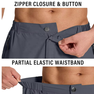 Shorts cargo de randonnée pour hommes, légers, à séchage rapide, en tissu extensible, hydrofuges, pour activités de plein air, vente en gros - Product Image 4