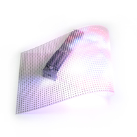 Pantalla LED Transparente Flexible para Interiores P6-P30, Video Wall LED Ultrafino para Ascensores, Señalización y Educación